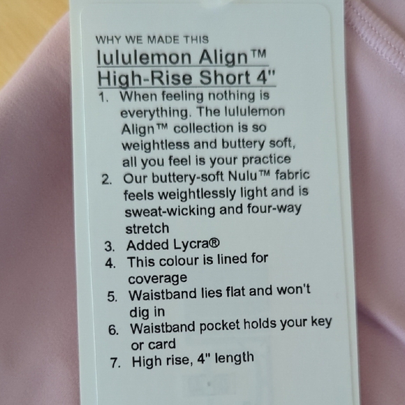 lululemon Align High-Rise Short 4" Brand New - Picture 9 of 14